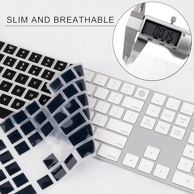 Allinside Black Keyboard Cover for Mac Magic Keyboard - Image 4