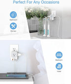 20W PD Multi Plug Adapter, TESSAN 3 USB Wall Charger Multiports, Cube Charging - Image 6
