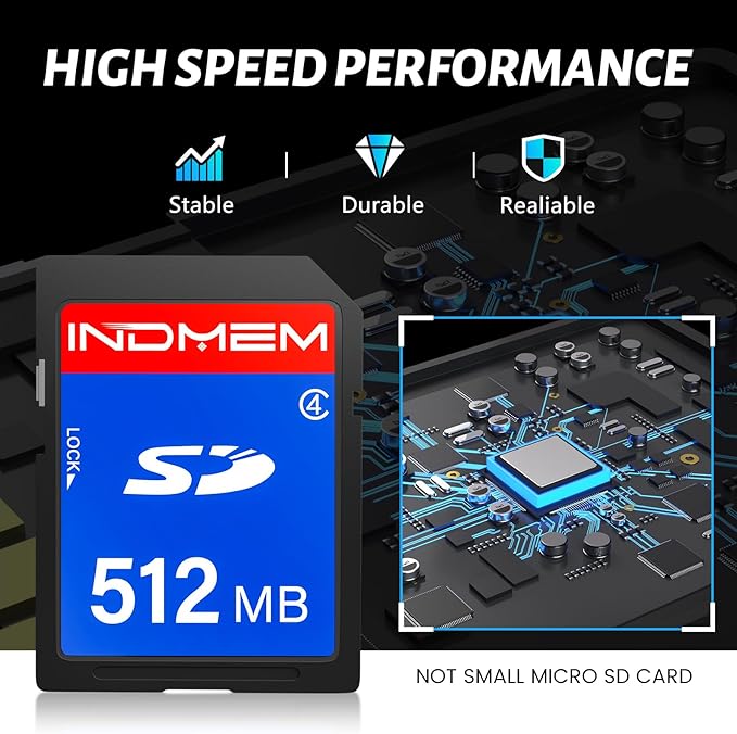 INDMEM SD Card 512MB, 6 Packs Class 4 512MB Flash Memory Card MLC Standard - Image 6