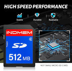 INDMEM SD Card 512MB, 6 Packs Class 4 512MB Flash Memory Card MLC Standard - Image 6