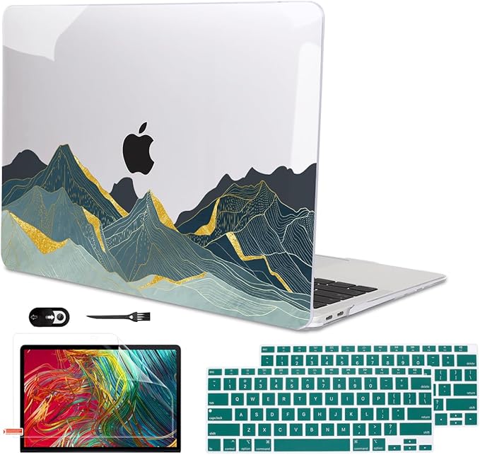 for MacBook Air 13 Inch Case 2021 2020 2019 2018, Plastic Hard Shell Case by LCMOCICO