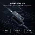 Fosi Audio DS1 USB C DAC Headphone Amp DSD512 ES9038Q2M HiFi Mini Audio Adapter - Image 3