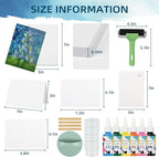 Gel Printing Plate Kits with Paints, Washi Stickers, Mixing Cups, Blank Cards - Image 2