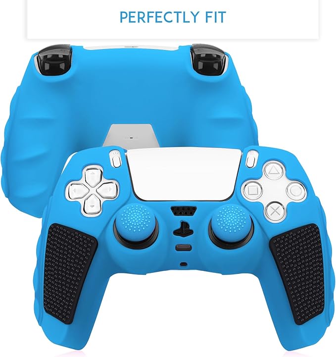 SIKEMAY Anti-Slip PS5 Controller Skin, Soft Thicken Non-Slip Studded Silicone - Image 2