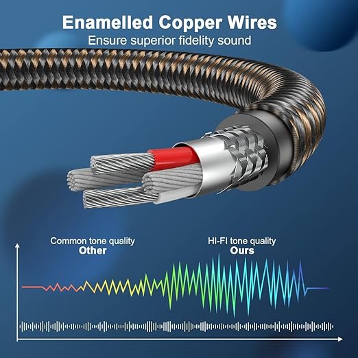 EMK RCA Splitter 1 Male to 2RCA Female Copper Shell Gold-Plated Y Adapter RCA - Image 5