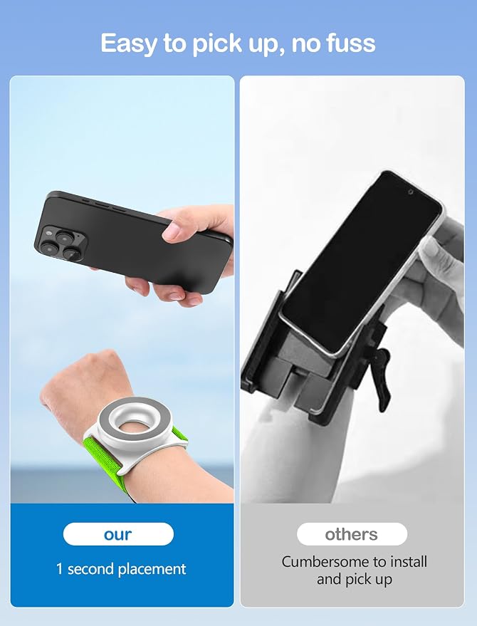 TOPGO Running Phone Holder for iPhone Magnetic Wrist Phone Holder, Magsafe - Image 9
