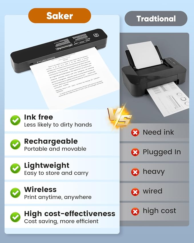 Saker Wireless Thermal Mobile Printer - Image 4