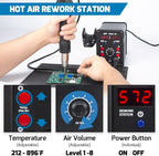 WEP 8786D-I SE Hot Air Soldering Iron Station Kit 2-IN-1 - Image 3
