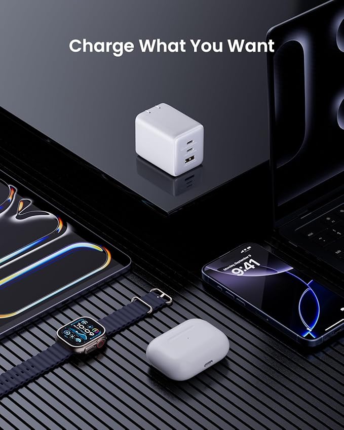 wegear 100W USB C Wall Charger, 3-Port PPS PD 3.0 Compact Foldable Wall Charger - Image 7