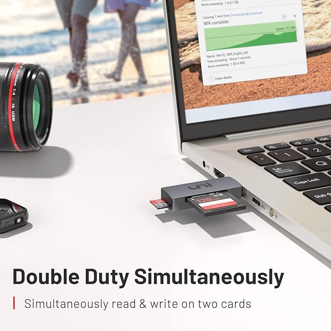 uni SD Card Reader, USB 3.0 SD Card Adapter High-Speed Micro SD Memory Card - Image 3