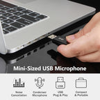 DUNGZDUZ USB Microphone for Laptop and Desktop Computer, High Sensitivity for - Image 2