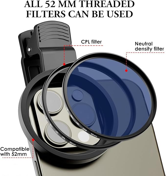 Clip - on Phone Polarizer Lens, Anti - Glare Polarizing Filter - Image 7