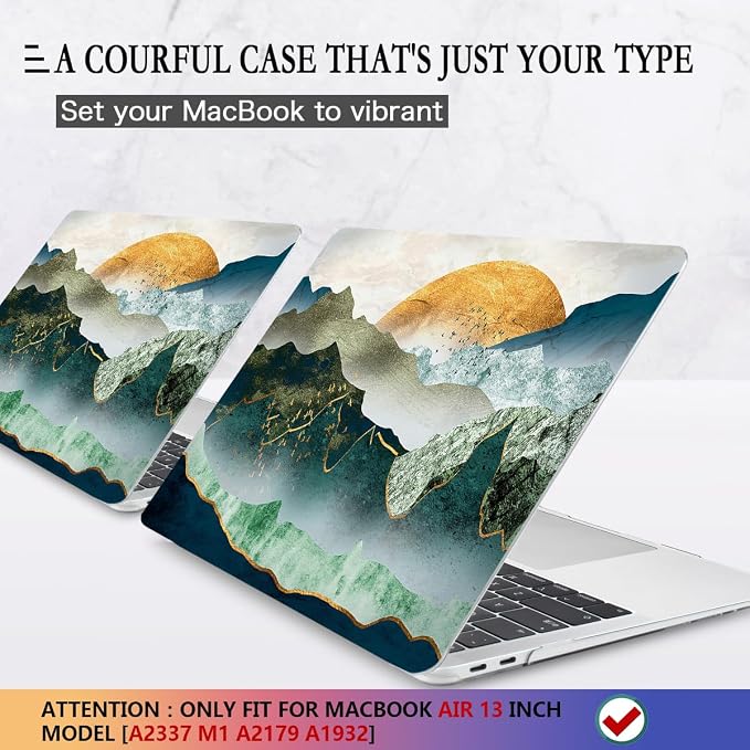 CISSOOK Mountain Case for MacBook Air 13 inch 2020 2021 2019 2018 Release Model - Image 3