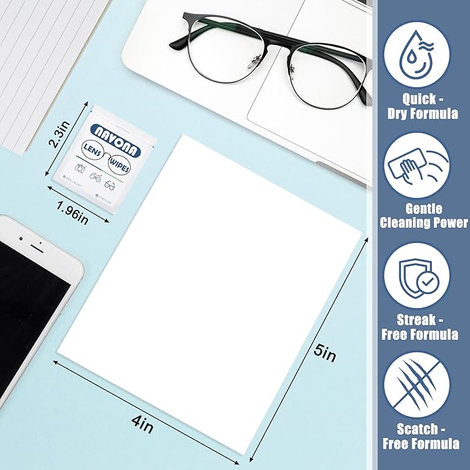 1000 Count Lens Wipes for Eyeglasses – Pre-Moistened, Individually Wrapped - Image 5
