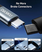 USB Type C Cable Fast Charging, 5 Pack Braided C Charger Cables Compatible - Image 4