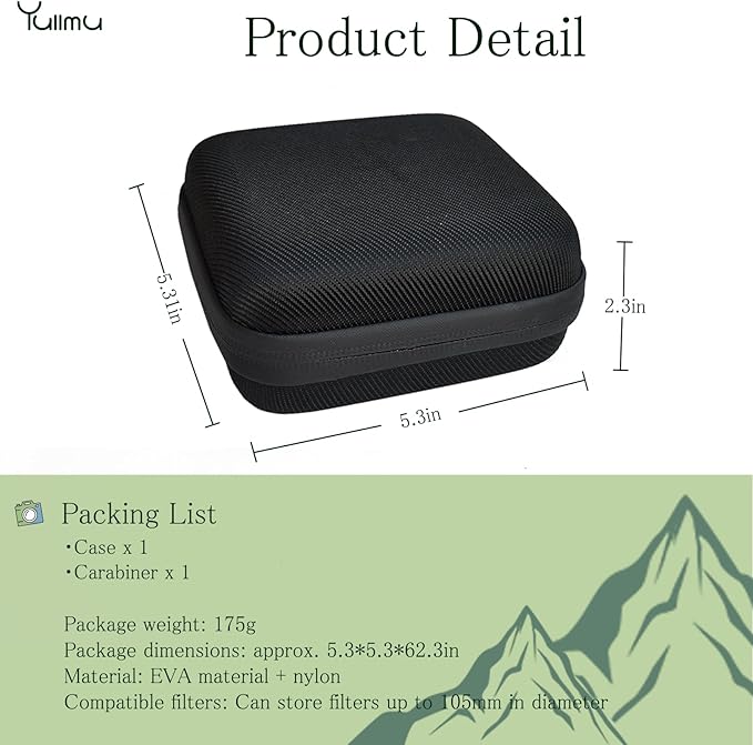 Hard Shell Camera Filter Case Camera Filter Accessories and Storage Suitable - Image 4