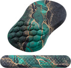 Mouse Pad Wrist Support, Laokiiy 2 in1 Keyboard Wrist Rest+ Ergonomic Mouse Pad by Laokiiy