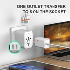 Universal International Power Travel Plug Adapter, 5 in 1 European Travel Plug - Image 2