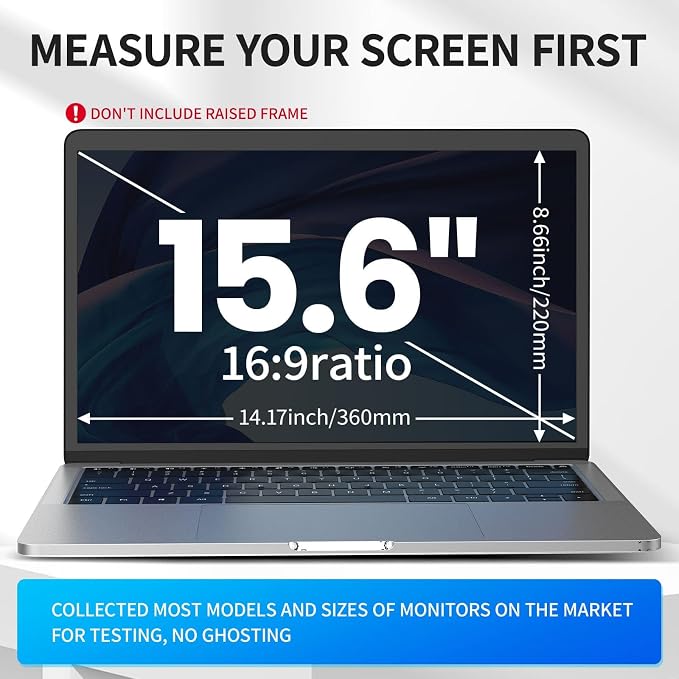 Laptop Privacy Screen 15.6 inch, 9H Hanging Privacy Screen - Image 4
