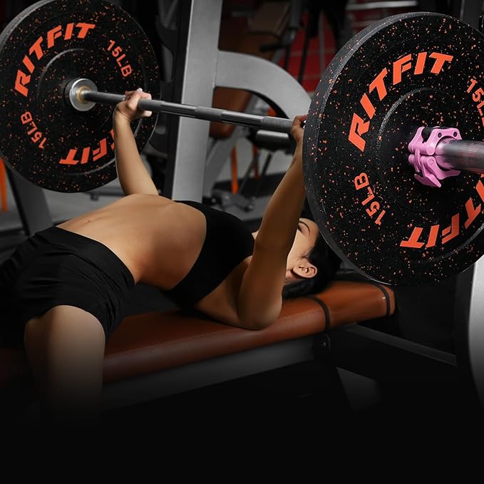RitFit Bumper Plates, Colored Fleck-Rubber Weight Plates - Image 7