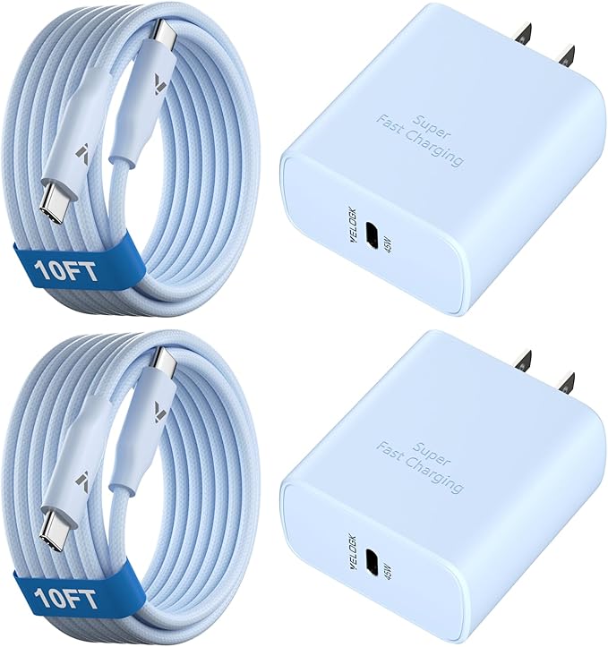 45W Super Fast Charger USB C, 45 Watt Type-C Android Phone Charger Fast by VELOGK