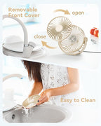 USB Desk Fan, 5 Inch Mini Portable, 3 Speeds Strong Airflow Personal Desktop - Image 7