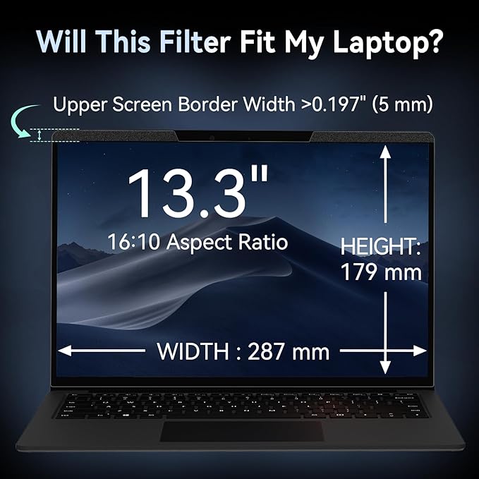 Magnetic 13.3 Inch Laptop Privacy Screen - Image 7