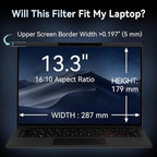 Magnetic 13.3 Inch Laptop Privacy Screen - Image 7
