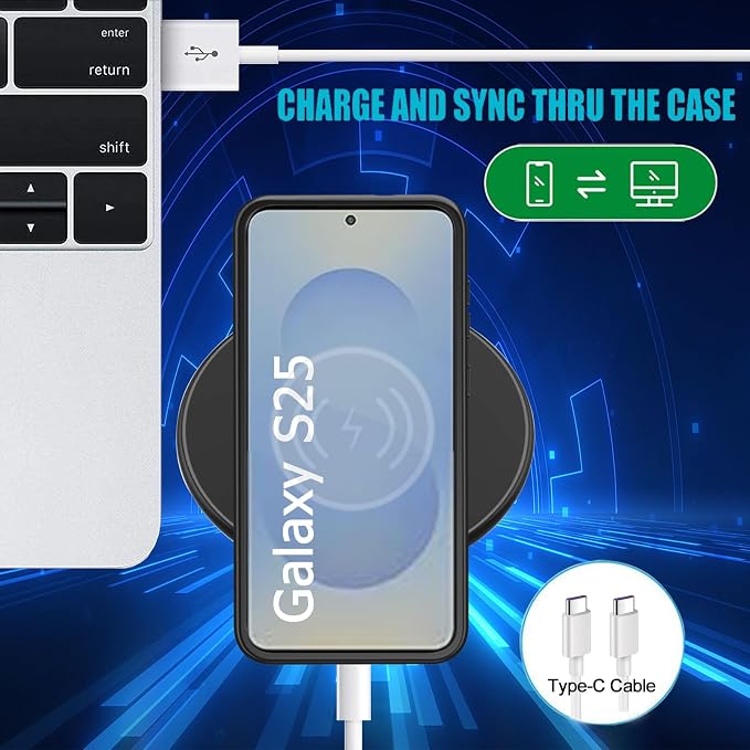 Battery Case for Galaxy S25, Slim Portable Protective Fast Charging Case Backup - Image 6