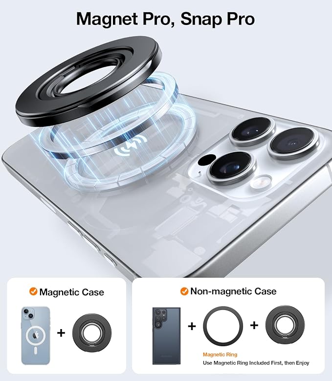 TORRAS 2025 Upgrade Fit for MagSafe Phone Grip Ring Holder Compatible - Image 7