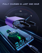 Retractable Car Phone Charger, 4 in 1 Fast Charge Car Phone Charger - Image 2