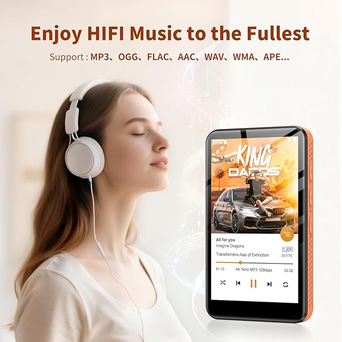 160GB MP3 Player with Bluetooth WiFi, Android 13 MP3 & MP4 Players with 4" - Image 6