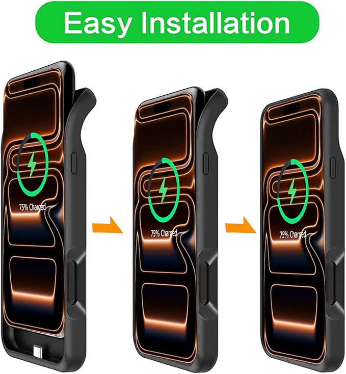 Battery Case for iPhone 17 Pro Max, 12000mAh Rechargeable Portable Charging Case - Image 3