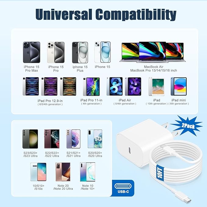 iPhone 16/15 Charger Fast Charging, iPad 12.9/11/10.9/Air 5/4 - Image 7