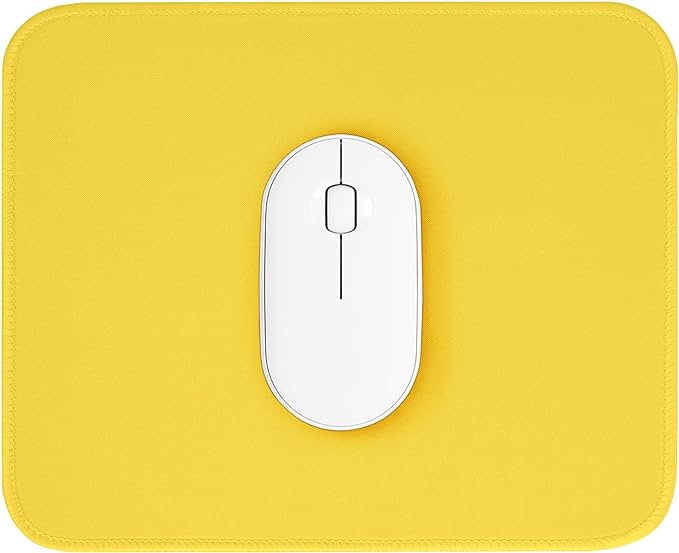 Yellow Mouse Pad, 10.2 x 8.2 inches, Non-Slip Waterproof Rubber by ZYAOTWQZ