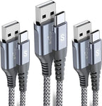 sweguard USB C Cable 3.1A Fast Charging, USB-A to USB-C Charger Nylon Braided by Sweguard