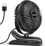 BESKAR Small Clip on Fan, 3 Speeds USB Fans by BESKAR