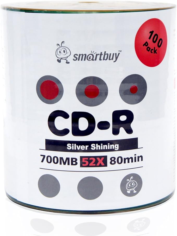 Smartbuy Shiny Silver Top CD-R 200 Pack 700mb 52x Blank Recordable Discs - Image 2