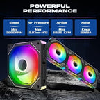 Jungle Leopard Interstellar V1 120mm Case Fan, Infinity Mirror Module - Image 3