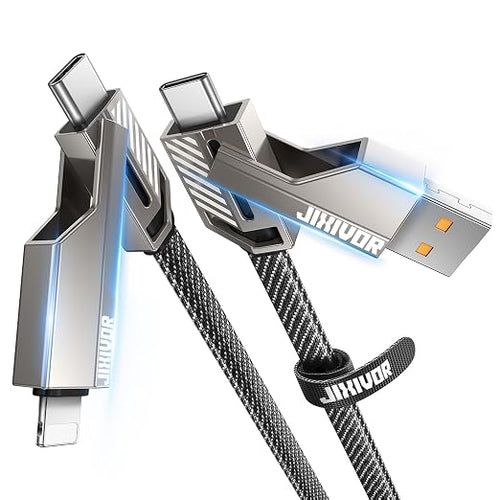 4-in-1 Compatible with USB C to Lightning Cable, 60W High-Speed Charging & Fast by Jixivor