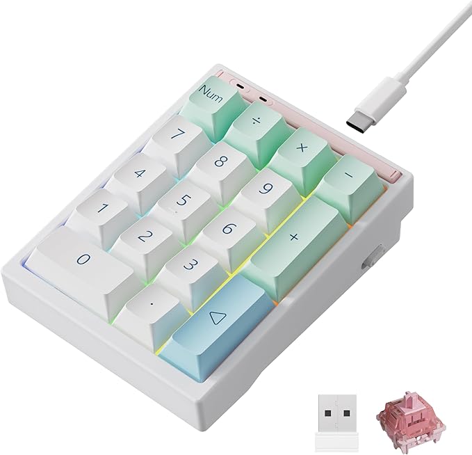 BOYI Y17 Aluminum Mechanical Numpad, Wireless RGB Numeric Keypad, Quick Release - Image 9