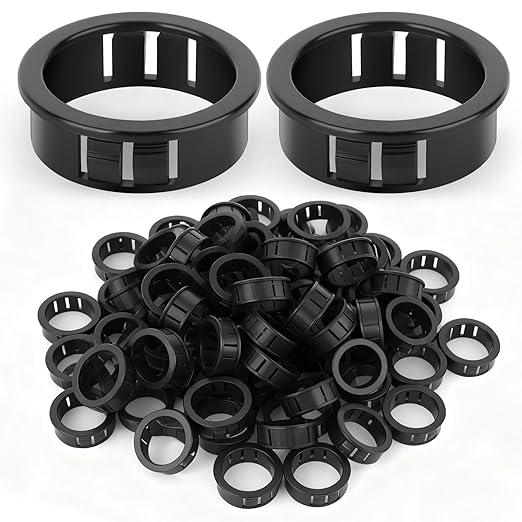 100PCS 7/8" Black Cable Snap Bushing Grommet, Snap in Cord Bushing Protect by Unknown