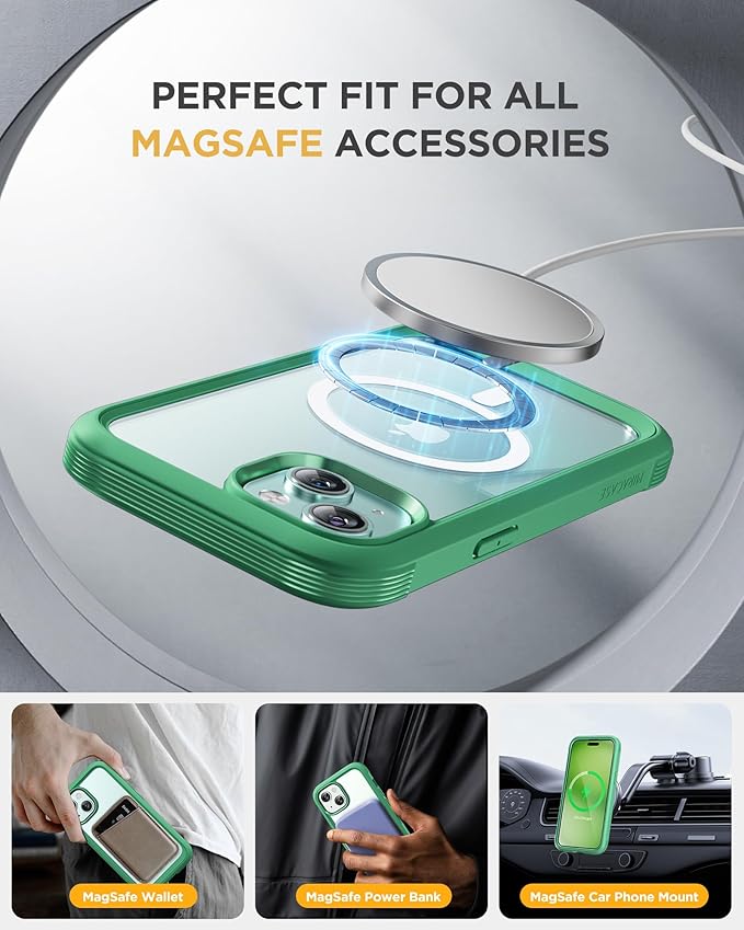 Miracase Magnetic for iPhone 15 Plus Case 6.7'' Full-Body Military Drop Proof - Image 3
