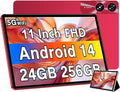 Android 14 Tablet 11 Inch Tablets, 24GB RAM 256GB ROM, Octa-Core Tablets by UJJ