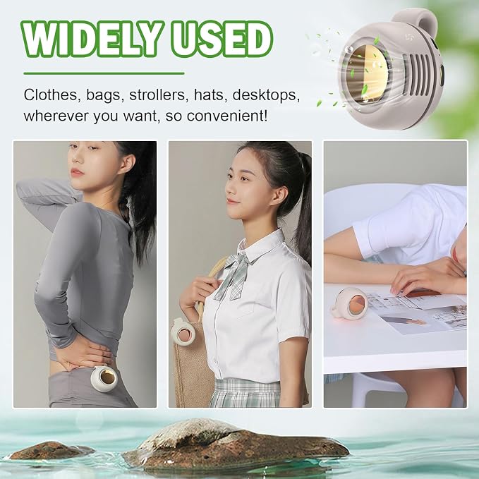 Portable Silent Mini Bladeless Fan Clip on, Portable Silent Mini Bladeless - Image 7