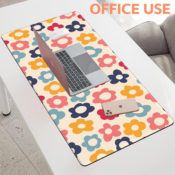 Mouse Pad Large Vintage Flowers Non-Slip Game Desk Mat - Image 5