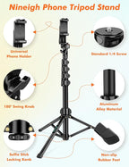 71" Tripod for iPhone, Phone Tripod Selfie Stick - Image 7