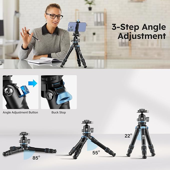 SIRUI Mini Tripod with 360° Panoramic Ball Head, Tabletop Travel Tripod - Image 5