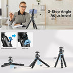 SIRUI Mini Tripod with 360° Panoramic Ball Head, Tabletop Travel Tripod - Image 5