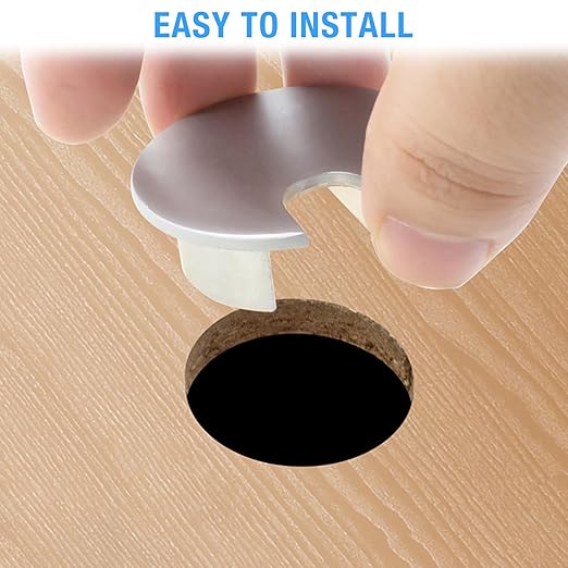 Desk Grommet 1-3/8", Desk Cord Hole Cover, Cable Grommet Metal Zinc Alloy - Image 4